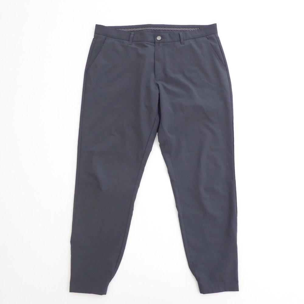 Primo Mens Joggers Gray Performance Stretch Ankle Zip Pants 38 Regular